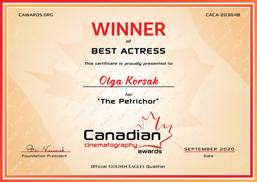 Best Actress Certifictate